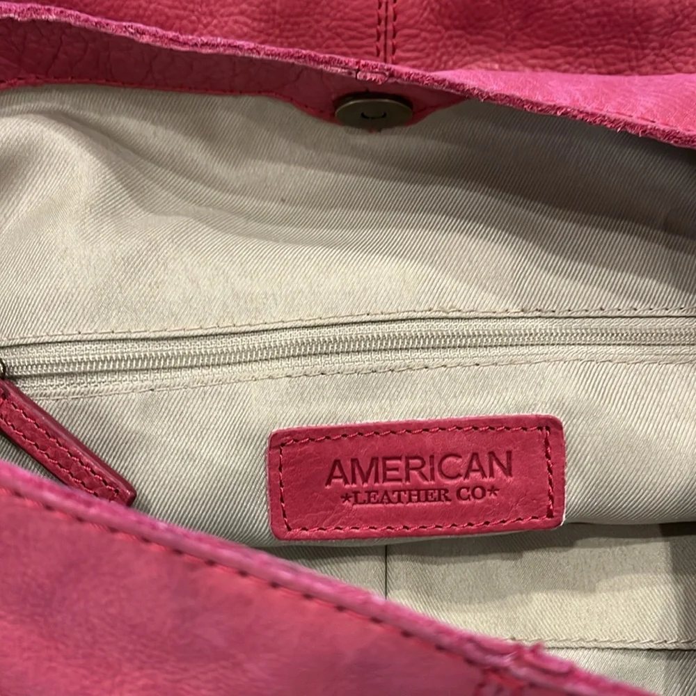 American Leather Co Pink Leather Hobo bag - Picture 4 of 11